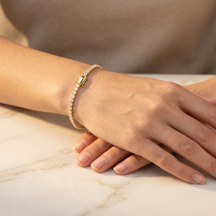 Pulsera Tennis · Acero Inoxidable Waterproof