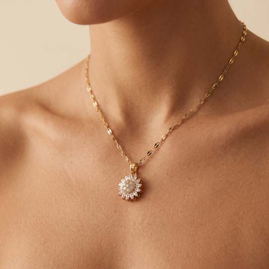 2x1 - Collar Flor CZ · Acero Inoxidable