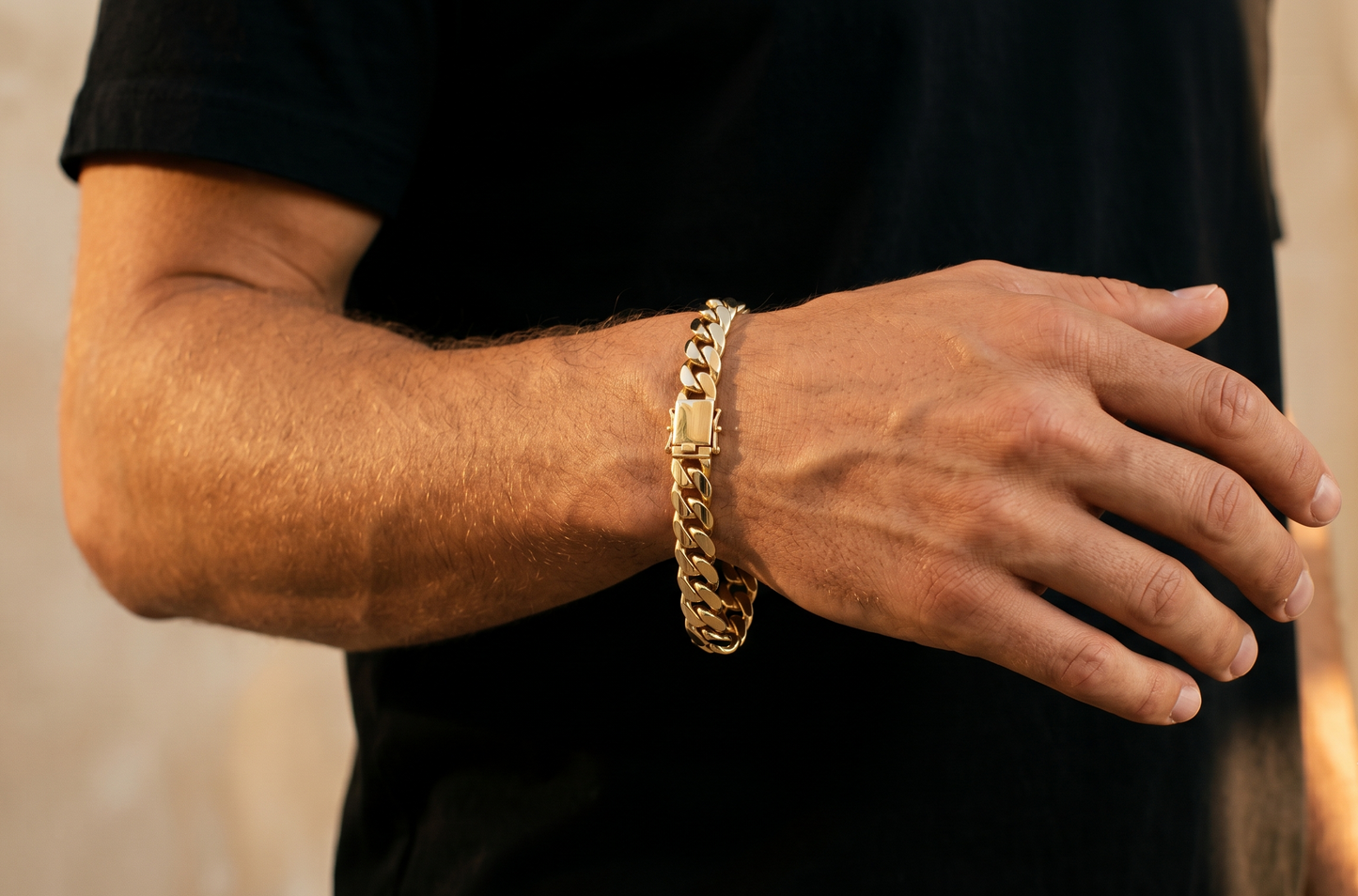 Pulsera Cubana · Acero Inoxidable Waterproof