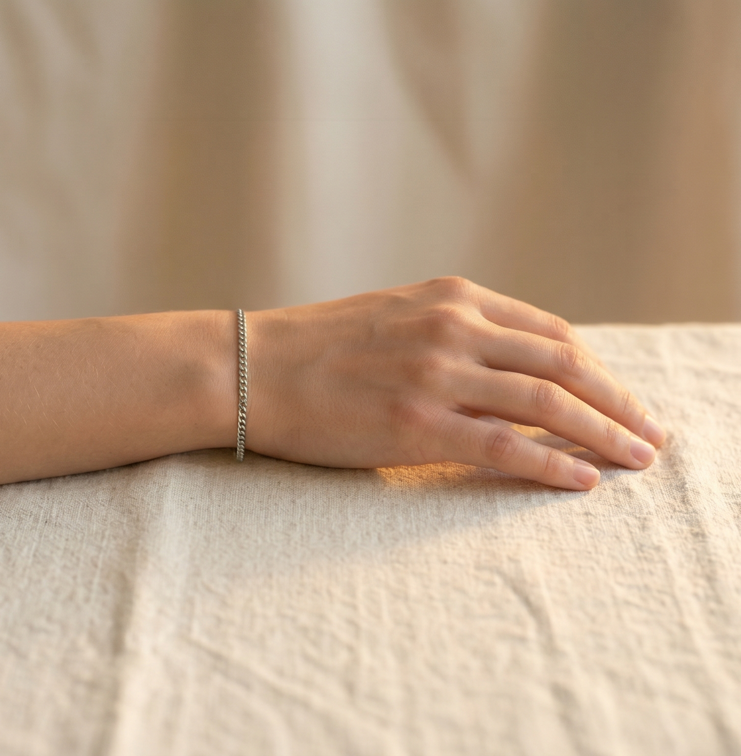 Pulsera Cubana · Acero Inoxidable Waterproof