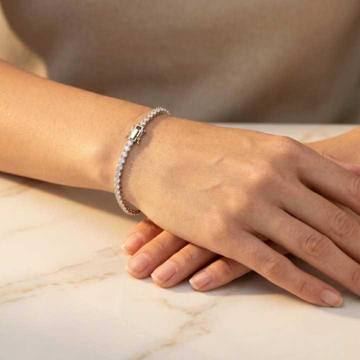 Pulsera Tennis · Acero Inoxidable Waterproof