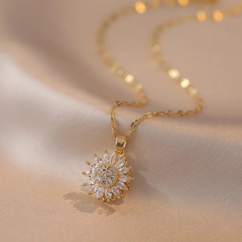 2x1 - Collar Flor CZ · Acero Inoxidable